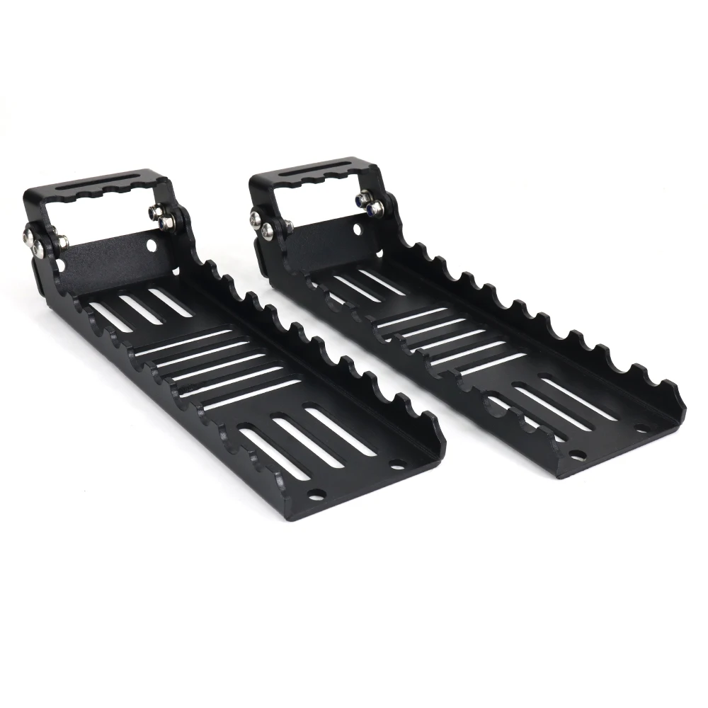 ATV Foot Pegs Fit For Grizzly Scrambler Renegade Outlander CNC Aluminum Foot Peg Footrests Footpeg Pedal