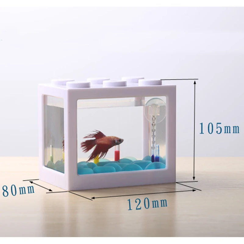 Creative Combinable Ecological Small Fish Tank Mini Aquarium Betta Fishbowl Ant Box Crawler Box DIY Aquarium Landscaping