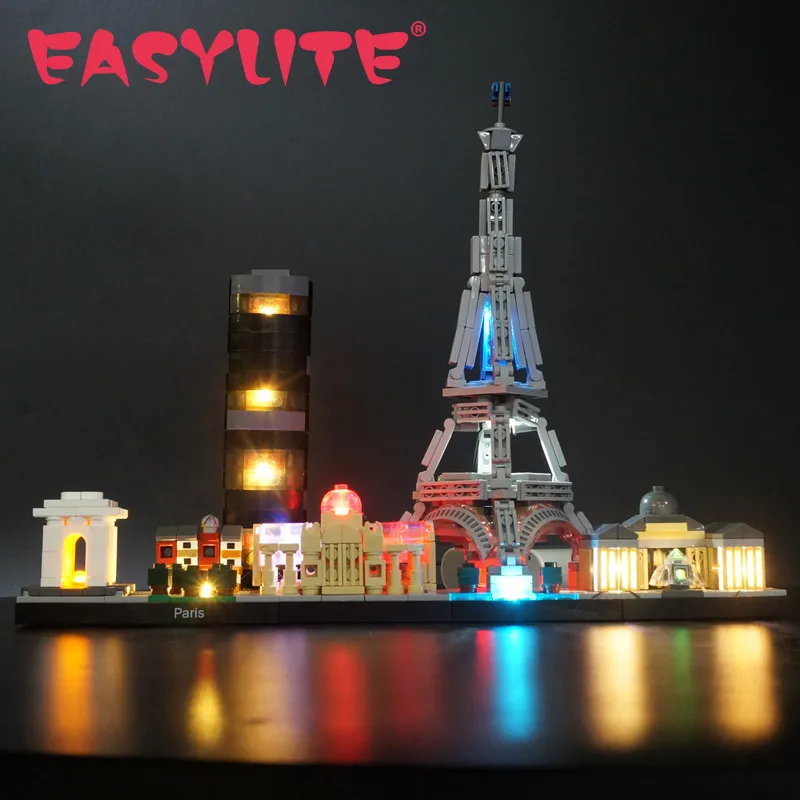 EASYLITE LED Light Set For 21044 Architecture Paris DIY Toys Blocks Bricks Only Lighting Kit Not Include Model