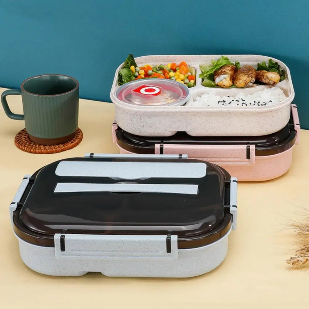 Hot Sale PP Lunch Box Bento Box For School Kids Office Worker Microwave Heating Lunch Container Food Storage Box Phone Holder