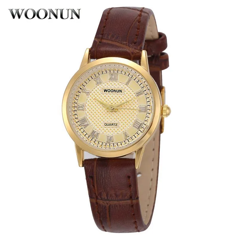 Ladies Watches WOONUN Women Small Watches Leather Band Japan Quartz Ultra Thin Wrist Watches For Women geneva relojes de mujer