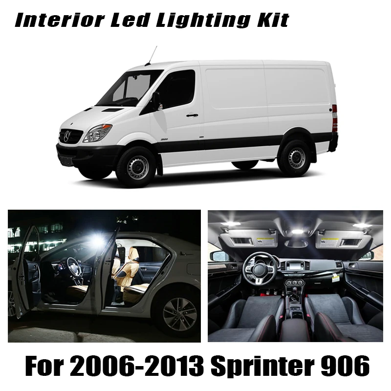 15pc x Canbus LED bulb interior dome map Light kit For 2006-2013 Mercedes Benz Sprinter 906 W906 Box Bus 3-t 3,5-t 4,6-t 5-t