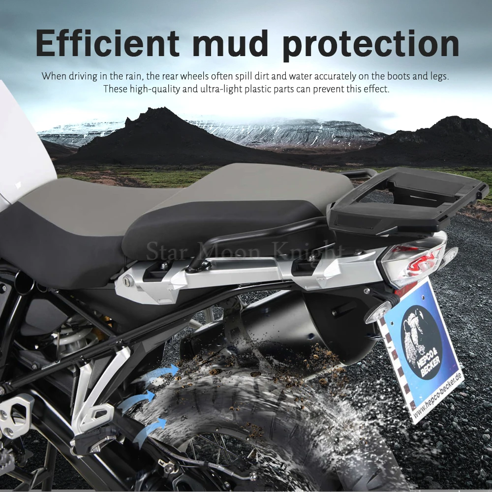 Achterwiel Mudsling Binnenste Spatbord Spatbord Extension Splash Guard Pillion Voetsteun Houder Voor Bmw R1200GS R1250GS Lc Adventure