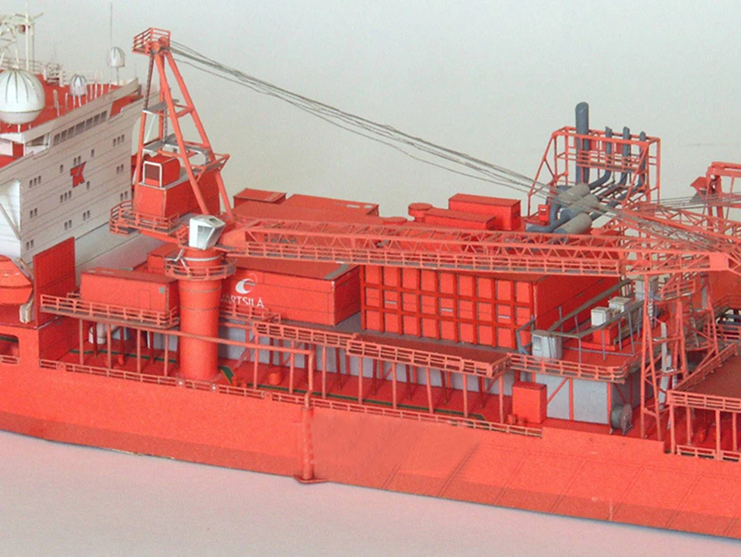 1:400 Norwegian FPSO Offshore Floating 3D Production Storage Tanker Paper Model Ship Model Handmade DIY Paper Art Desk Home Dcor