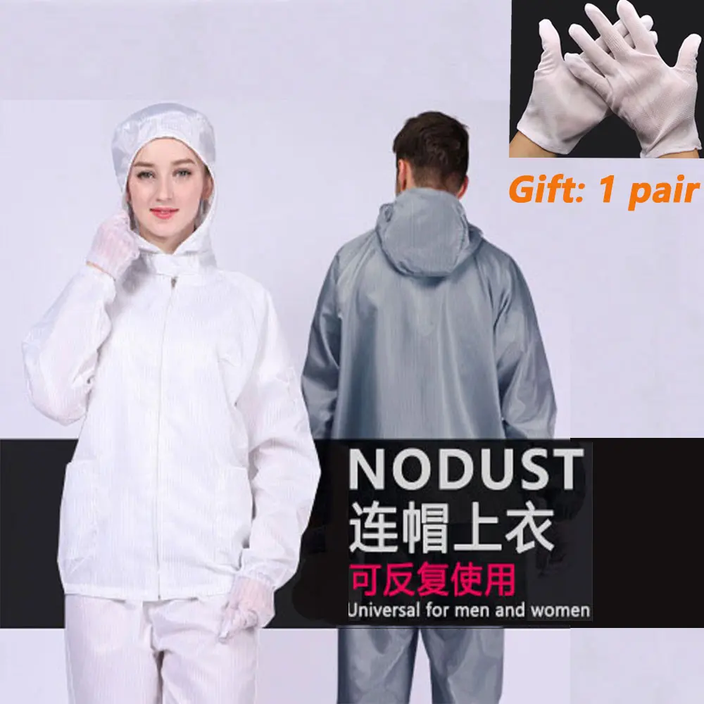 Unisex Reusable Safety Clothing With Pockets Anti-Static Dust-Proof Hazardous Materials Isolation Split Type Work Shop Clothes