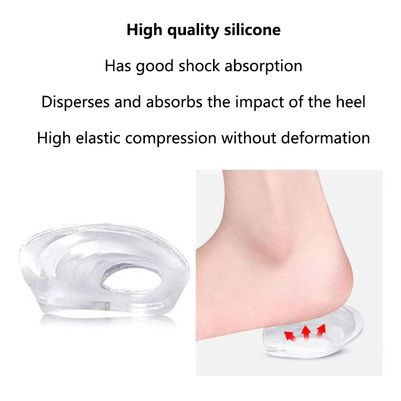 Semelle intérieure en silicone Orth4WD pour hommes et femmes, coussin de talon, outil de soins de la santé des pieds, coussin de chaussures en gel,