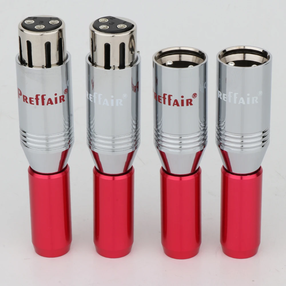 Preffair XLR 3-polige, versilberte Verbindungsstecker, Audio-Balance, XLR-Steckerkabel, symmetrischer Audio-Stecker, männlich oder weiblich – Detail 6