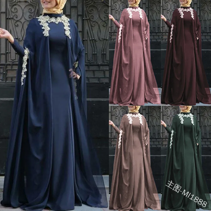 

Muslim Women Abaya Kaftan Robe Cloak Arabic Turkey Dubai Dresses Ethnic Retro Style Islamic Clothing Large Size 5XL