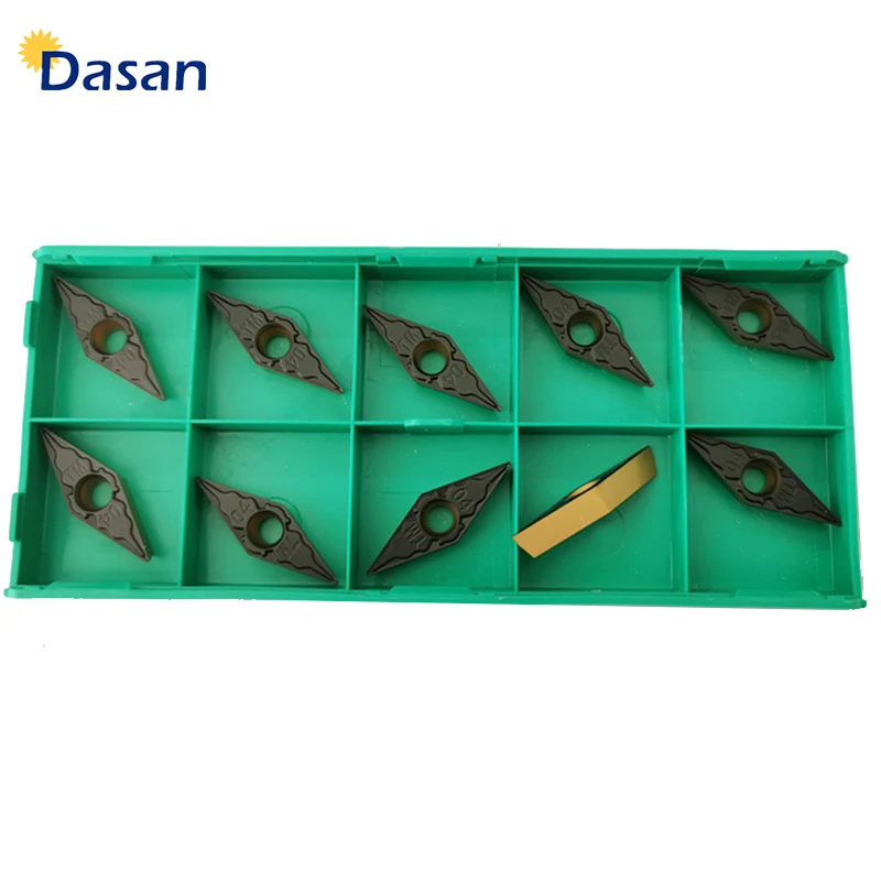 10PCS VCMT110304 TM VCMT110308 VBMT110304 Carbide Inserts  CNC Lathe Tool Turning Cutter for Steel