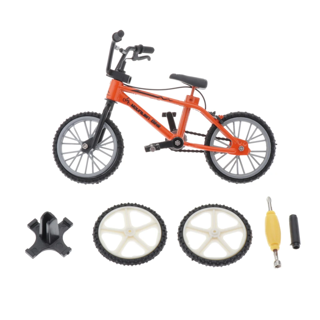 Mini Desk Gadget BMX Bicycle Model Alloy Miniature Finger Bike Diecast Vehicle Model Playset Toy for Kids Children