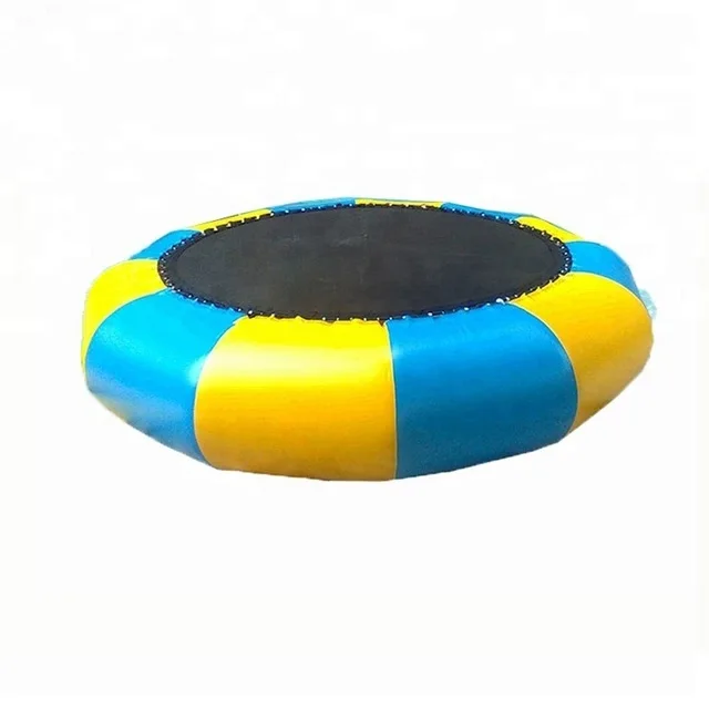 Blue White Ocean Big Water Trampoline Rental Funny Inflatable Toys for Crazy Inflatable Water Toys 0.9mm PVC Tarpaulin