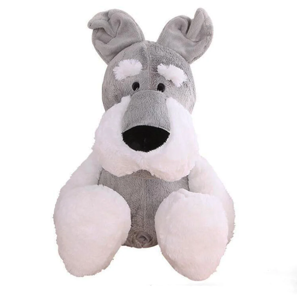 

Cute Cartoon Little Eyed Schnauzer Dog Children Stuffed Plush Toy Christmas Birthday Gifts