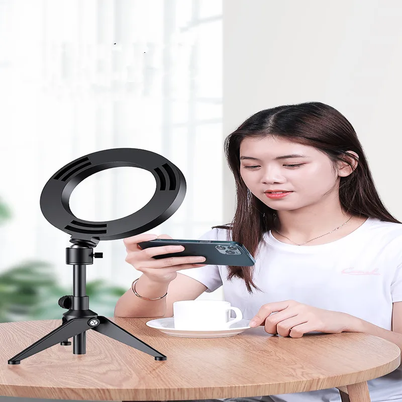 SAROK Ring Light 3 Colors Led Adjustable With Mobile Holder Support USB Ringlight for Live Video Streaming Studio Makeup