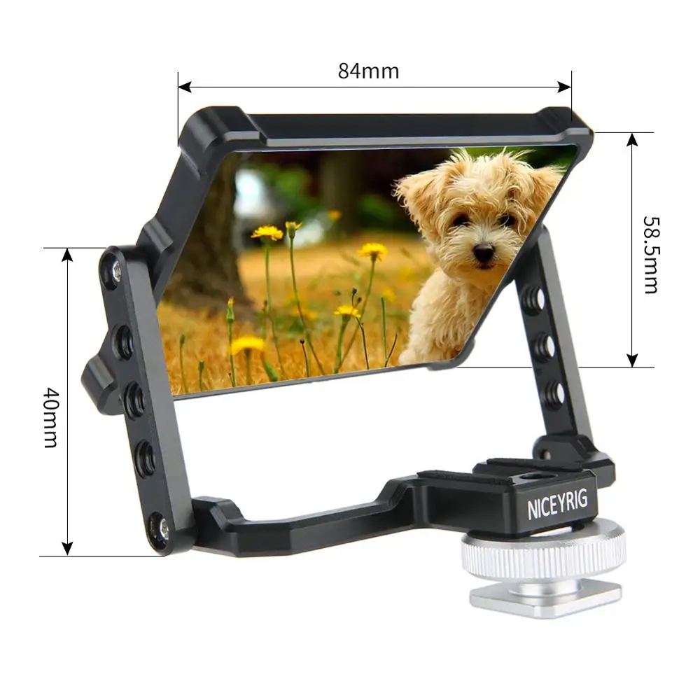 Niceyrig DSLR Camera Phone Foldable Filmmaking Flip Screen Mirror For iphone Sony Lumix Canon