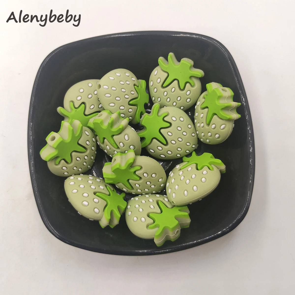 Silicone Strawberry beads Food Grade Silicone fruit Teething Bead Baby Silicone Chewable Beads DIY Children\'s Necklace Pendant