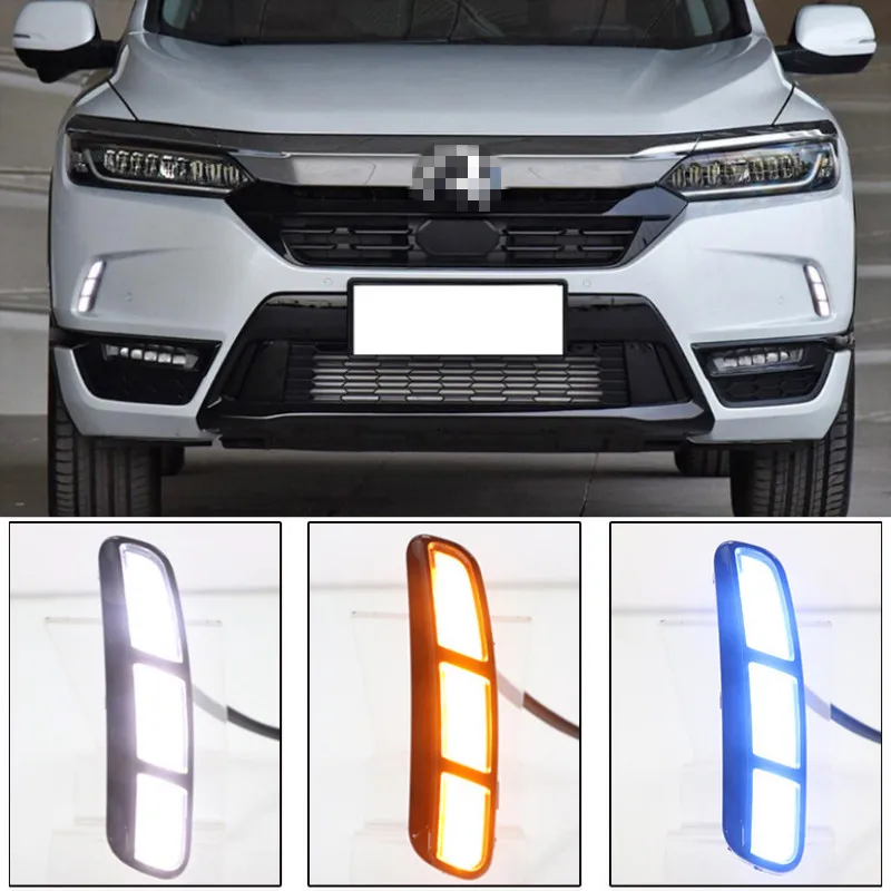 

1Set led For Honda BREEZE 2020 DRL Daytime Running Light DRL with yellow turn signal fog lamp Relay Daylight