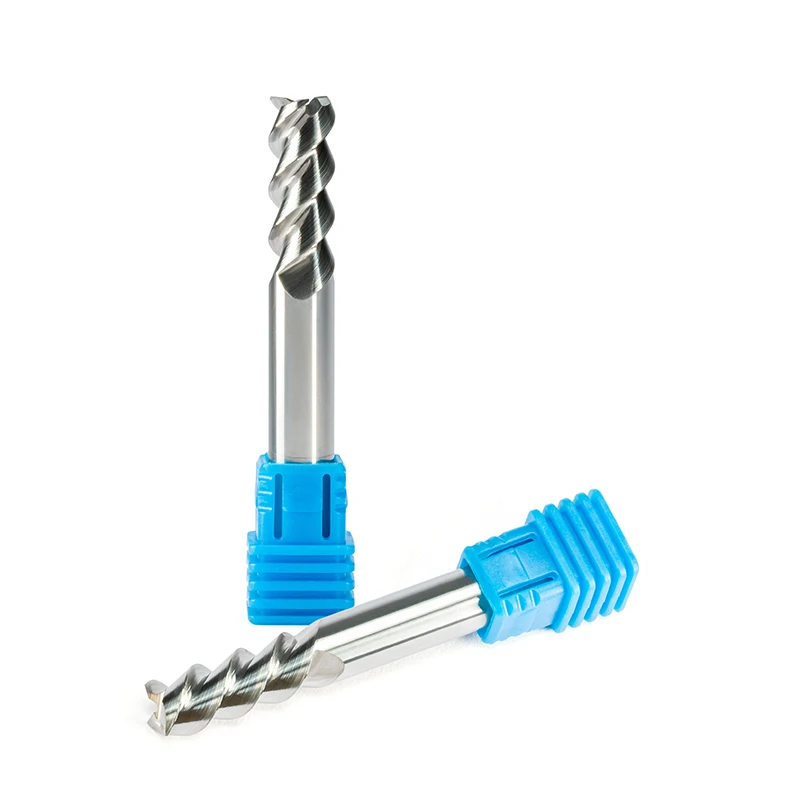Fresa de alumínio cu cobre 3 pçs grau aaa 3f, lâmina de três flautas hrc55, fresa de corte cnc, ponteiras de roteador shk 8mm x 20mm x 60mm