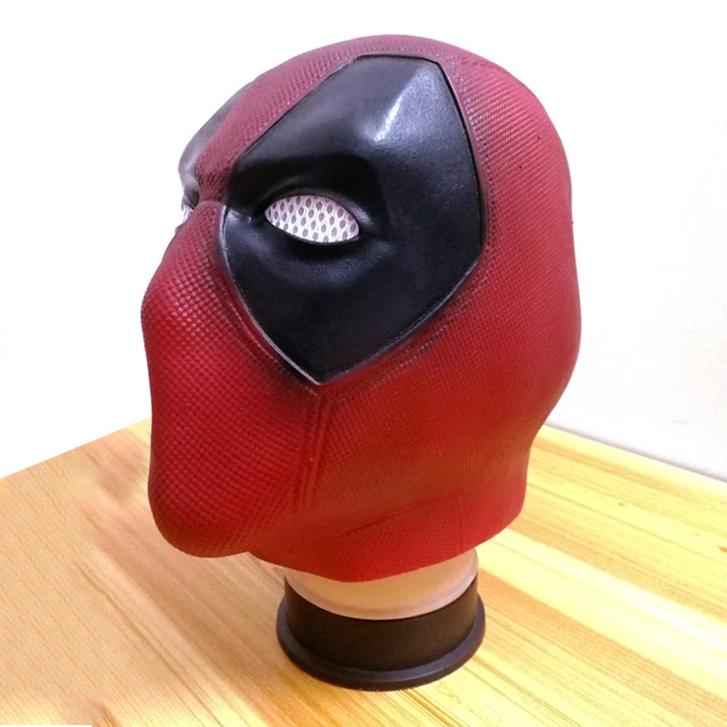 Máscara de Cosplay de la película Deadpool, casco de cabeza completa de látex, Deadpool, Wade, Wilson, disfraz de fiesta, accesorios de Halloween