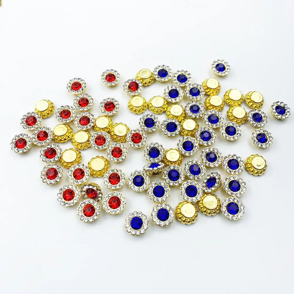 50pcs 10mm  Diamond Half  Beads DIY Garment Beads Round Beads Craft Scrapbook Beads Headdress accessories