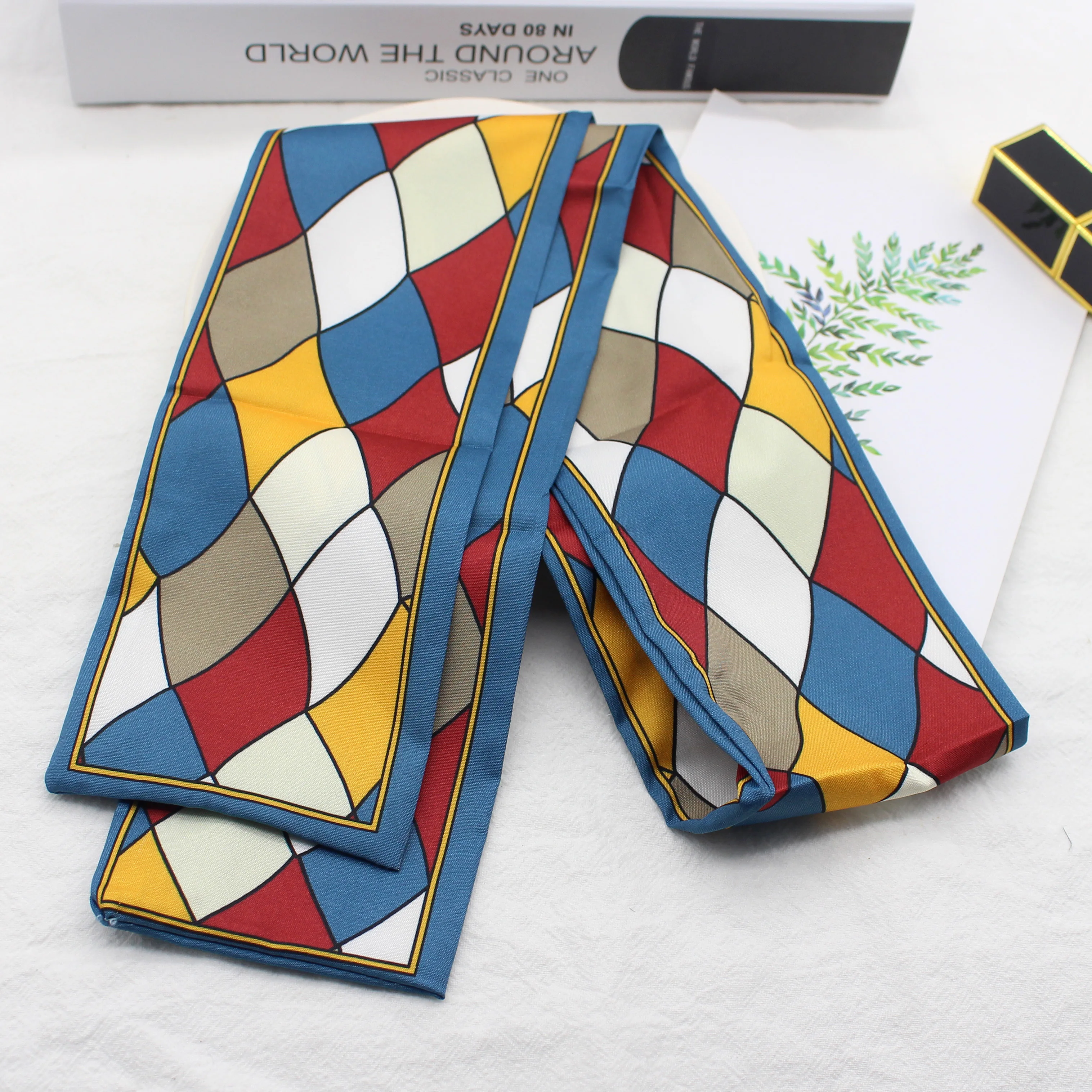 Imagen 5: Lazos para el pelo largo, bufanda, pañuelo para la cabeza, lazos para el cabello a la moda, cintas, diadema multifuncional, Bandana, accesorios elásticos para el cabello para mujer