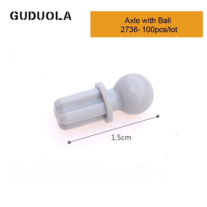 

Guduola Parts 2736 Axle with Ball MOC Pin/Axle Building Block Assembles Particles Educational Toys 100pcs/lot