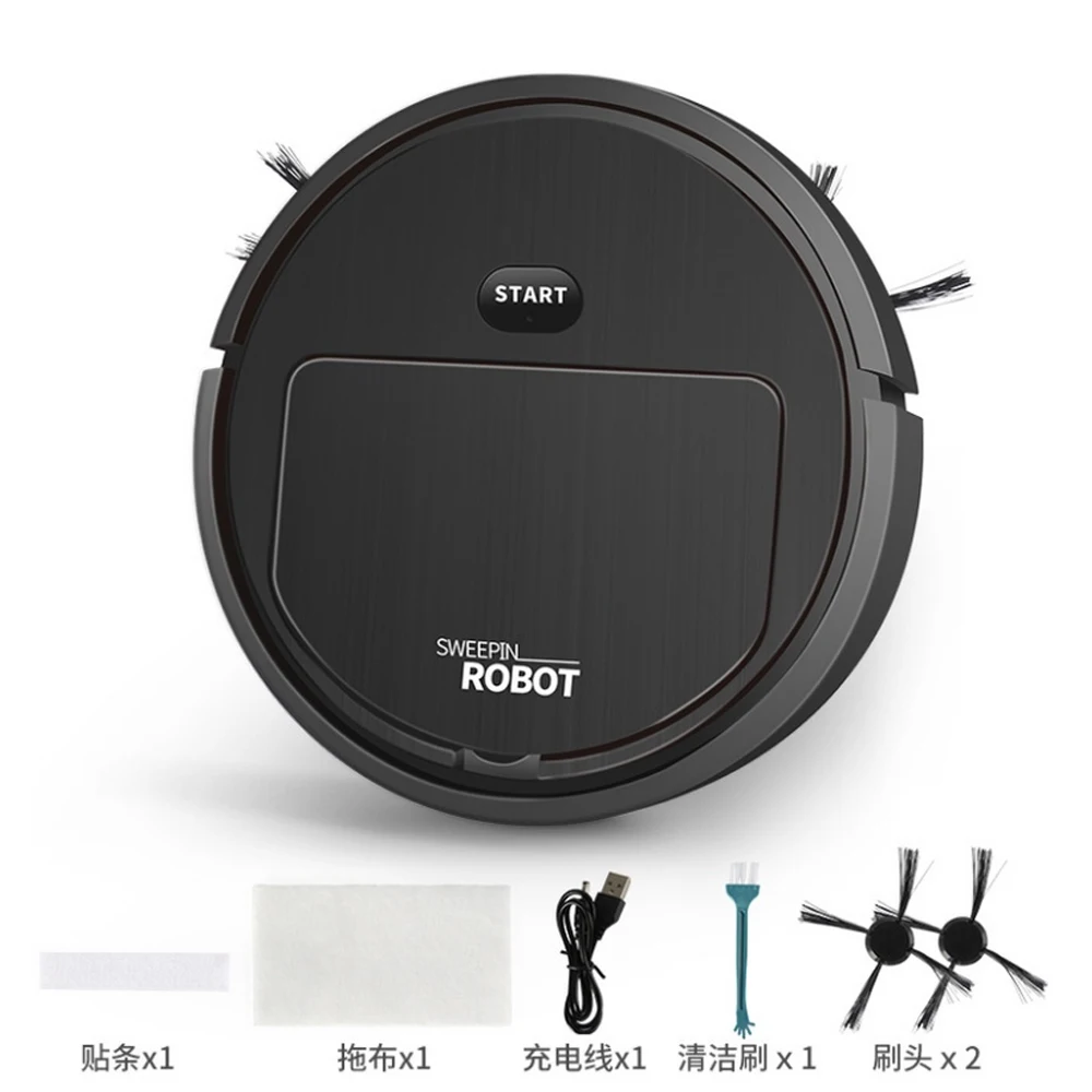 Автоматический робот-пылесос 3-в-1, беспроводная подметальная машина для влажной и сухой уборки, ультратонкая уборка, умный дом