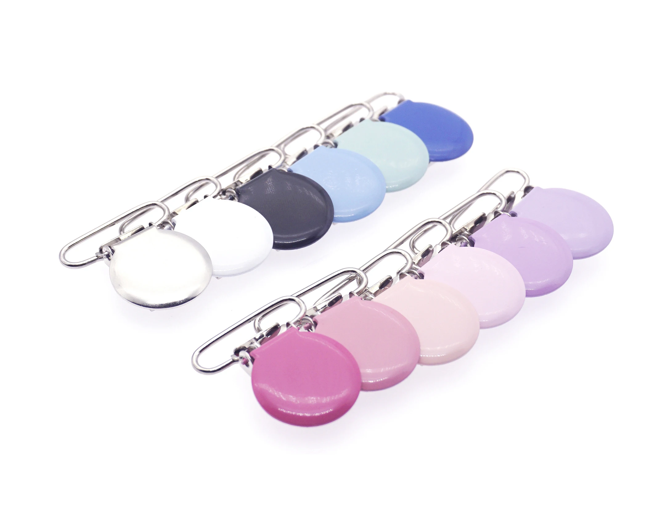 Großhandel 30 Pcs Baby Schnuller Clips Runde Metall Halter Attache Sucette Baby Schnuller Verschlüsse Sicherheit Lustige Zubehör 25mm – Detail 5