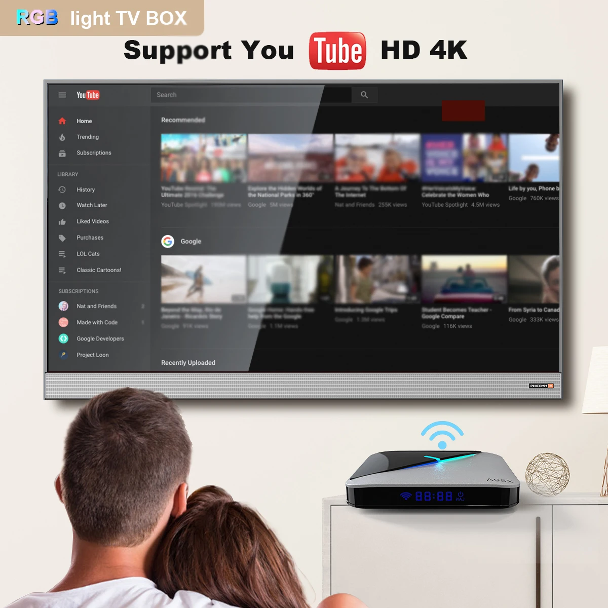 A95X F3 Air Amlogic S905X3 Android 9.0 4GB 64GB Smart TV Box Support Plex media server Youtube Set Top Box 4GB 32GB 2GB 16GB