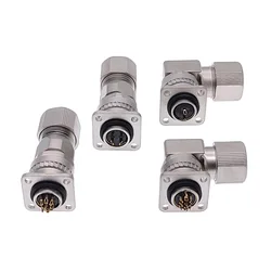 1Pcs Servo Motor Connector CM10 10pin 2 Core Servo Encoder Socket DDK Metal Connectors Angle Straight