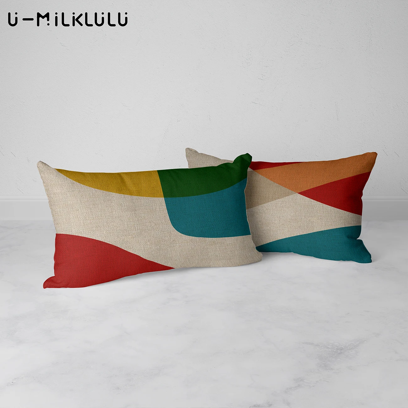 Geometric Farmhouse Home Decor Pillow Case, Color Block, Simple Throw Pillow Covers, Home Decor, Art Linen, 30x50