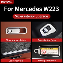 Interior trim for Mercedes 2021~2026 w223 S series classcontrol center covers cup trim S400 S450 S550 amg supplies accessories