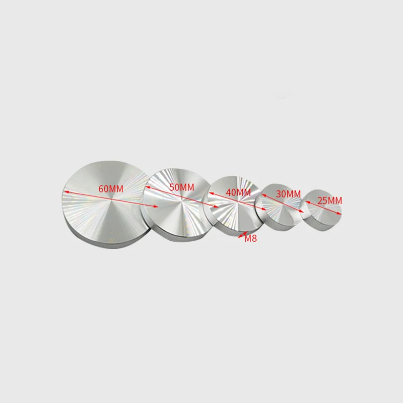 4Pcs/Lot 10mm Thick Solid Aluminum Circle Disc Glass Top Adapter Tea Table Coffee Bar Glass Top Glass Table Top Disc Hardware