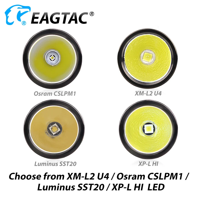 EAGTAC D25LC2 XM-L2 1480LM Nichia519A 4500K CRI93 SST20 4000K CR95 Flashlight Tactical Torch Portable Lamp Compact Lantern