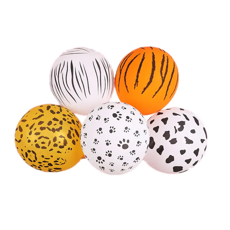 

Animal Printed Cow Tiger Zebra Leopard Latex Balloon Jungle Theme Birthday Wedding Decor Summer Party Baby Shower Supplies