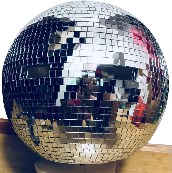 

Round Ball Mask Head Cover Mirror Mask Nightclub Dance 40cm Performance Stage Shiny