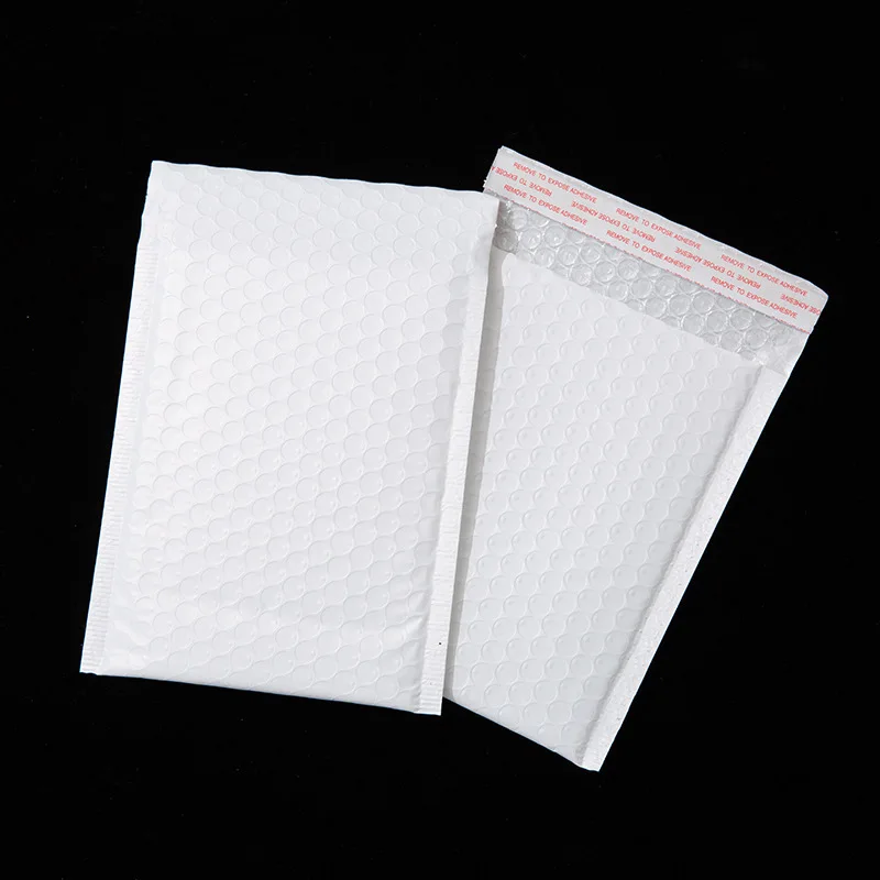 100Pcs Wholesale Bubble Mailers Pearl White Plastic Bubble Envelope Business Packaging Shipping Bags With Bubble Padded Envelope