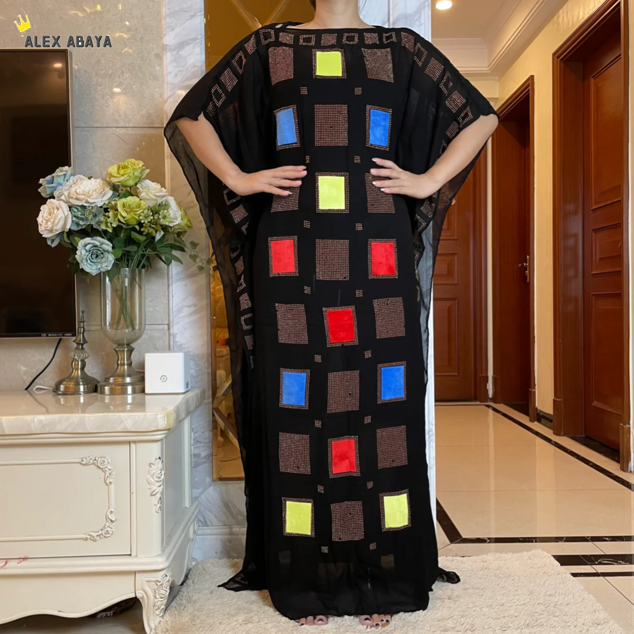 Abaya Dubai Turkey Muslim Hijab Dresses, African Caftan Stick Fannelette Boubou, Elegant Islamic Clothing, New Arrivals, AL038