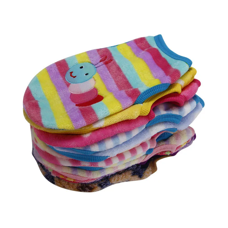 Flannel Soft Dog Clothes New Born Puppy Pet Clothes Fleece Clothing Pets Clothing Cat Rabbit Dog Coat For Small Medium Dogs Warm