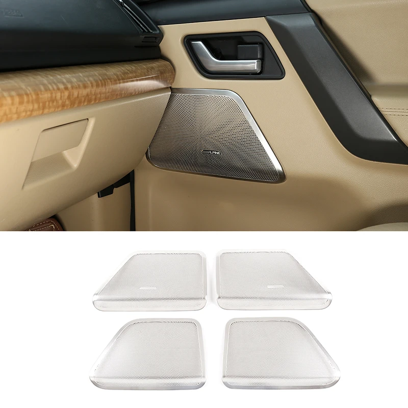 

For 2007-2012 Land Rover Freelander 2 stainless steel silver car door horn mesh cover sticker interior decoration accessories