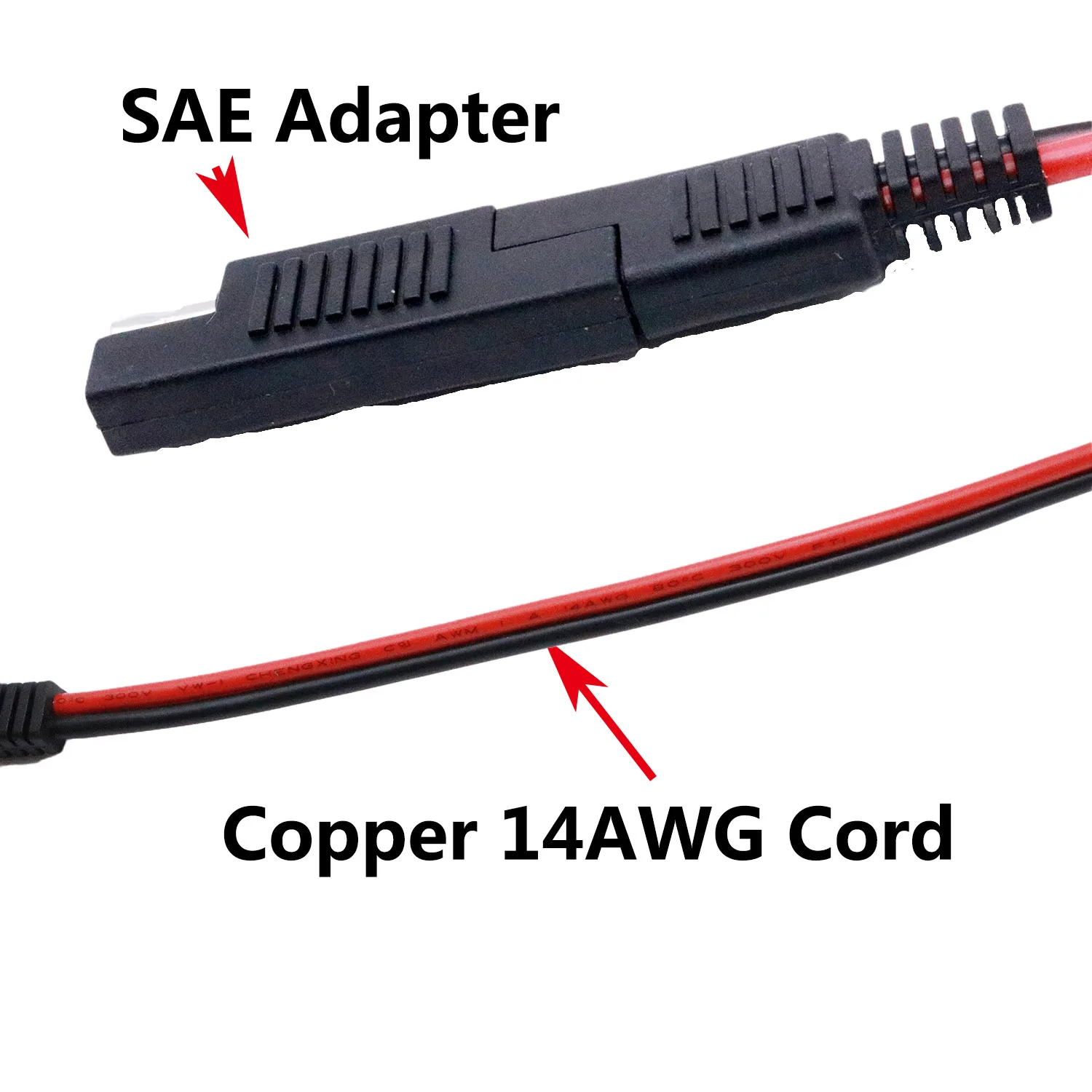 Soquete fêmea para isqueiro de carro, cabo de extensão de bateria para painel solar automotivo, desconexão rápida, 14awg 30cm