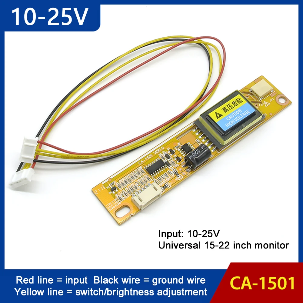 CA-1501 4 Lamp Universal Inverter CCFL Inverter Small Mouth 10V-25V Output for 15-22 inch LCD Display Monitor with 4 Cord