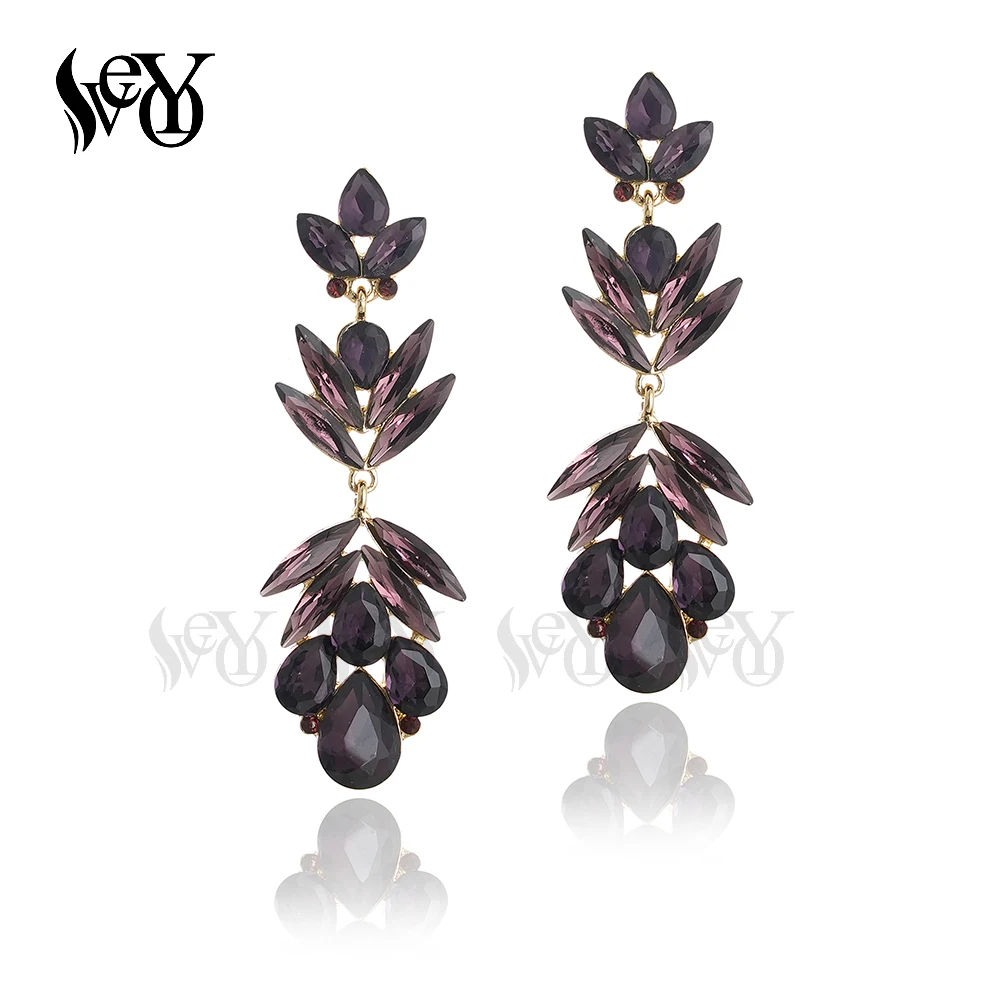 VEYO Geometry Crystal Drop Earrings Vintage Party Earrings for Women Fashion Jewelry Gift Wholesale