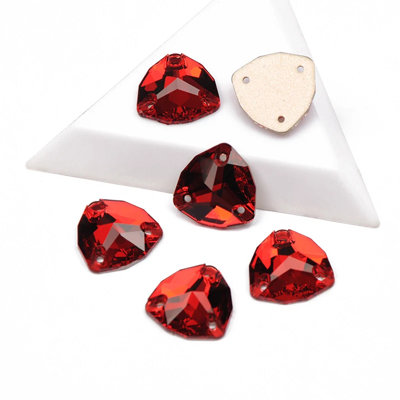 YANRUO 3272 Trilliant Siam Sewing Stones for Clothes Diamond Imitation Strass Red Rhinestones Glass Craft