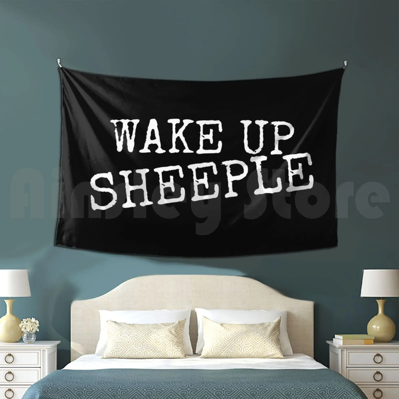 Tapestry Wake Up Sheeple Hat Of Speech Anti Masker Sheeple Wake Up Sheeple We The