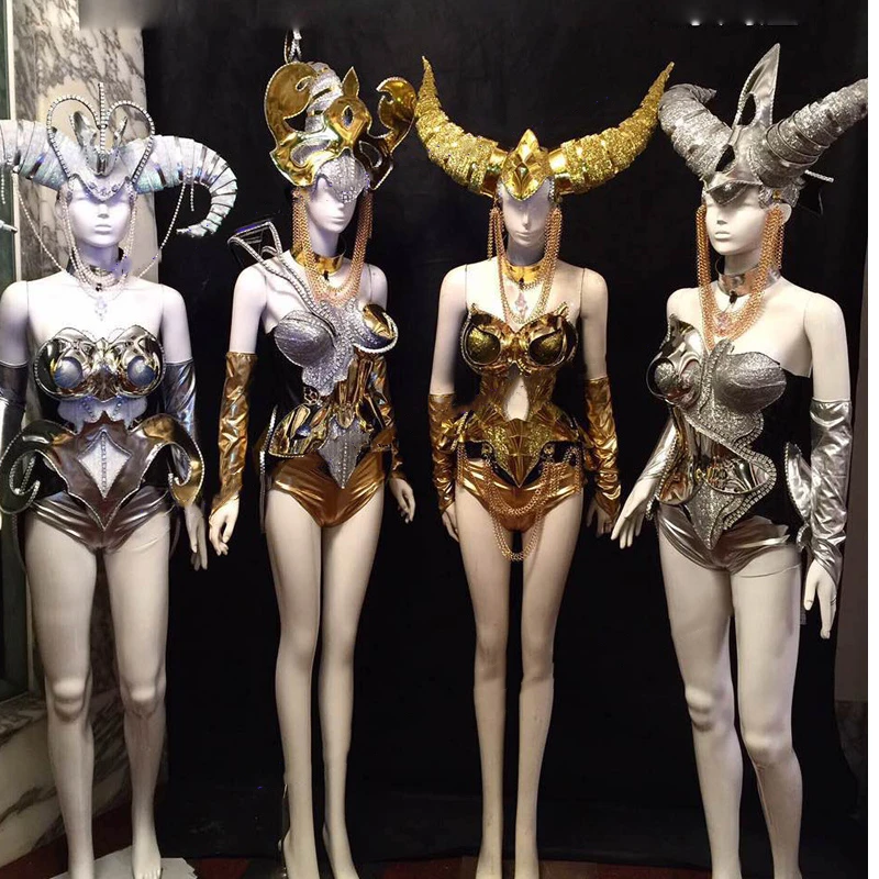 

Women Future technology space warriors Armor 12 Constellations costume Model Catwalk Nighclub party stage dance show clothing