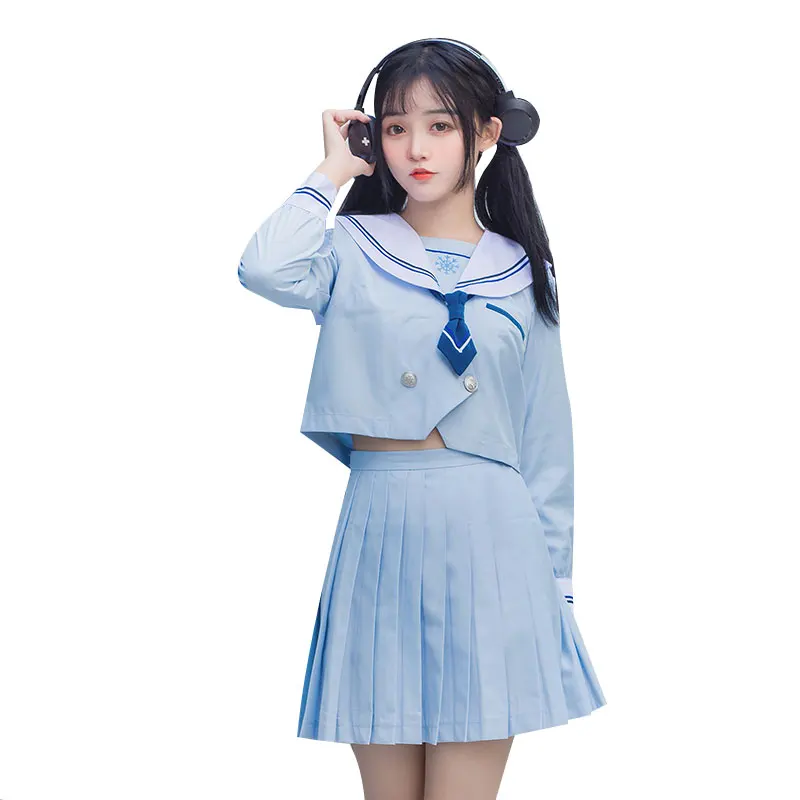 New 2020JK uniform spring and autumn style orthodox sailor suit long sleeve middle suit Japanese suit