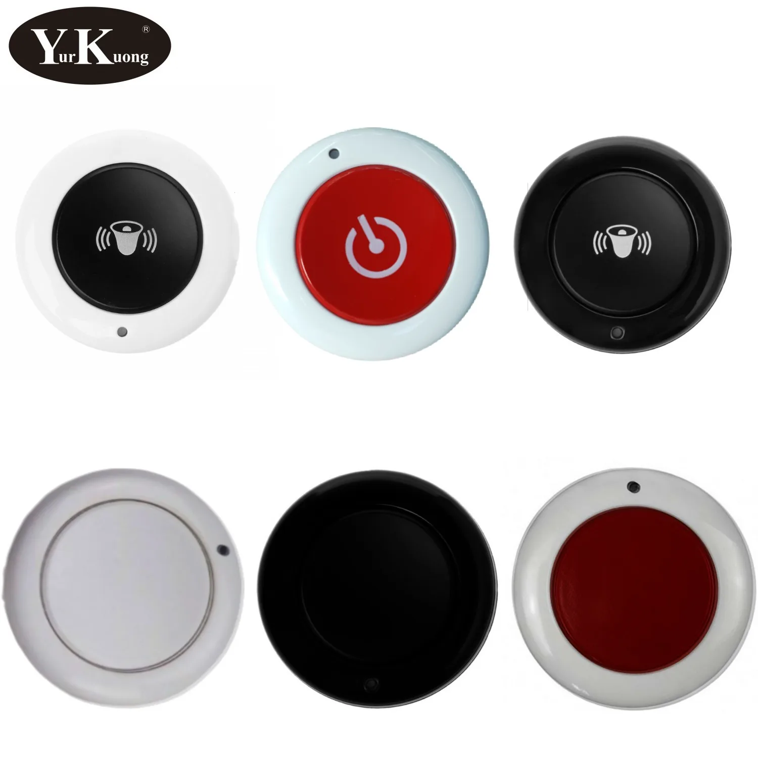Round Shape 1 CH Button RF Transmitter Wireless Remote Control 315 433 MHz 1527 Roundness Design Remote Key Sticky Wall Panel