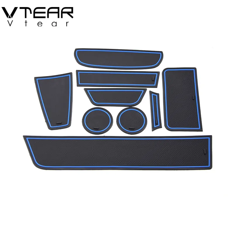 Vtear For Lada granta Anti-Slip mat anti slip gate slot cup pad door Interior decoration car-styling accessories sticky part