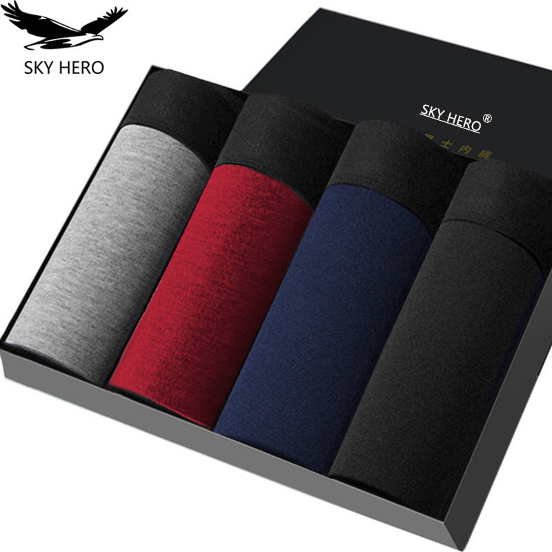  4pcs/Lot Thermal Underpants Cotton Men's Panties Boxers Underwear Male Shorts Homme Hombre Man Slip Calzoncillo Warm Culottes 