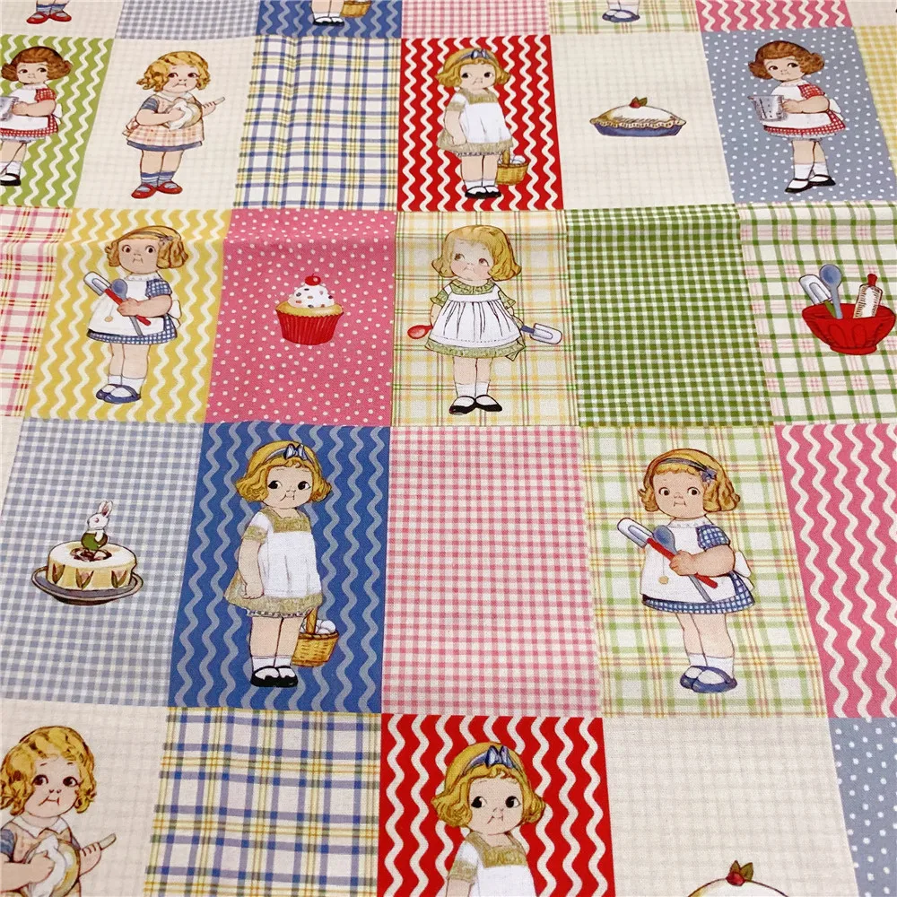 Cartoon Baby Tomato Cotton Fabric Sewing Material Needlework Diy Cloth baby Dress skirt clothes handbag patchwork Material